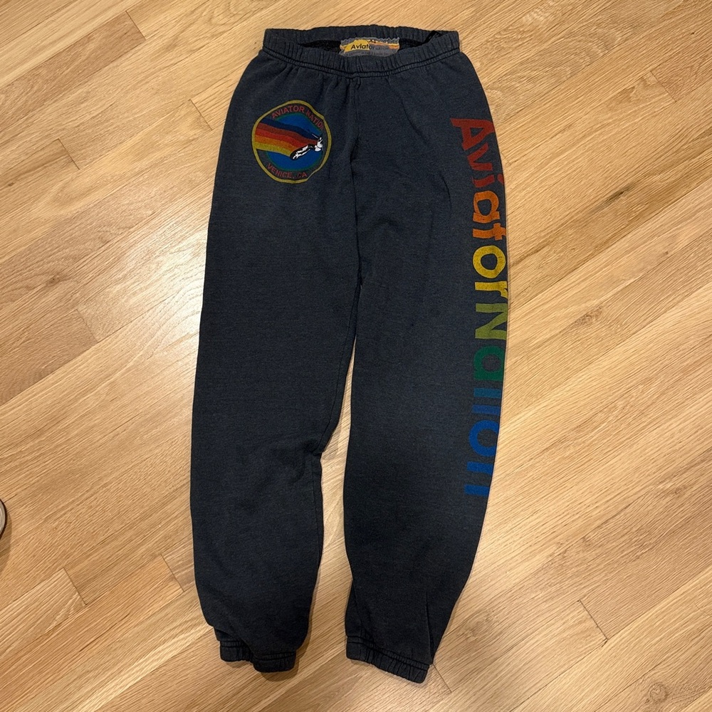 AVIATOR NATION SWEATPANTS XS in Charcoal